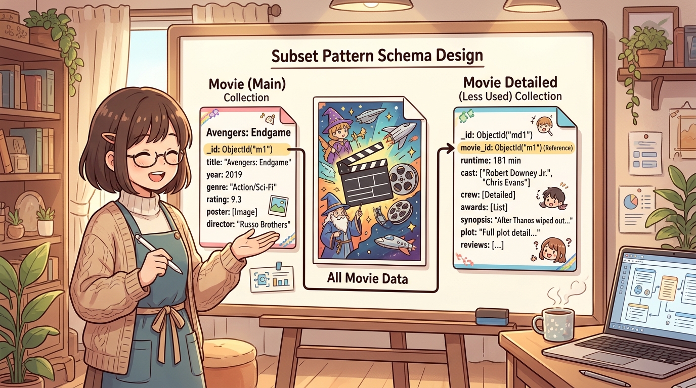 Subset Pattern Schema Design: 電影資料拆分常用子集